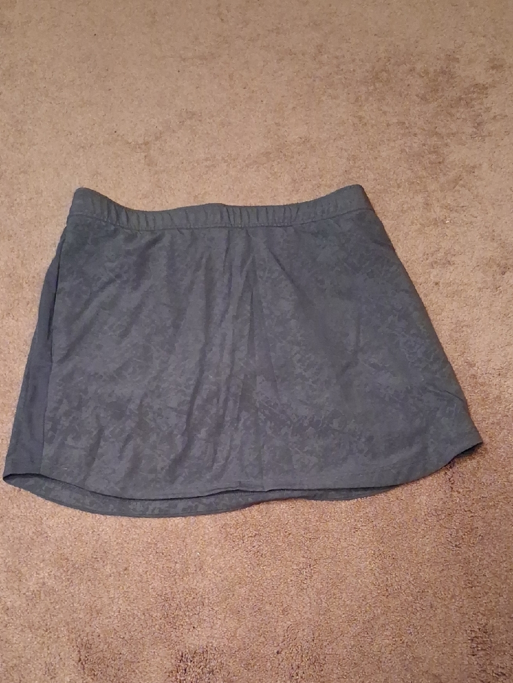 Eddie Bauer Gray Floral Jacquard Mini Skirt